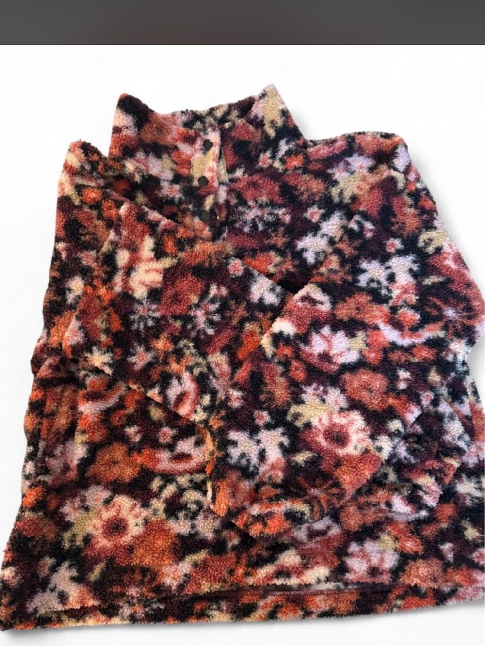 LOFT Multicolor Sherpa Bottoms in Orange, Black, Cream